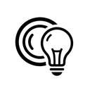 Иконка датчика движения и лампы для разработки ботов управления освещением жилых и офисных помещений
